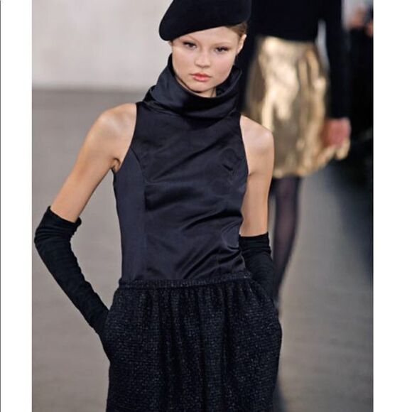 Ralph Lauren Vtg 07 Black Cashmere Blend Skirt - Picture 7 of 16